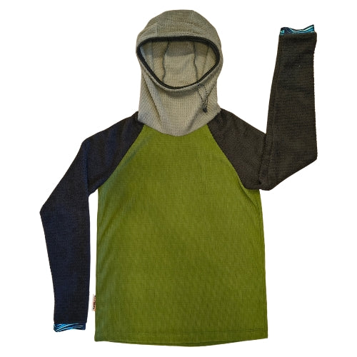 Alpha & Grid Combo Fleece Hoodie by Tumble On Outfitters - Image 2