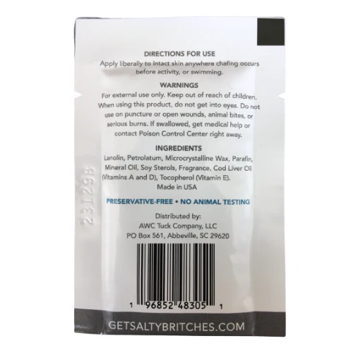 Chafing Ointment Single Use Packet by Salty Britches - Image 2