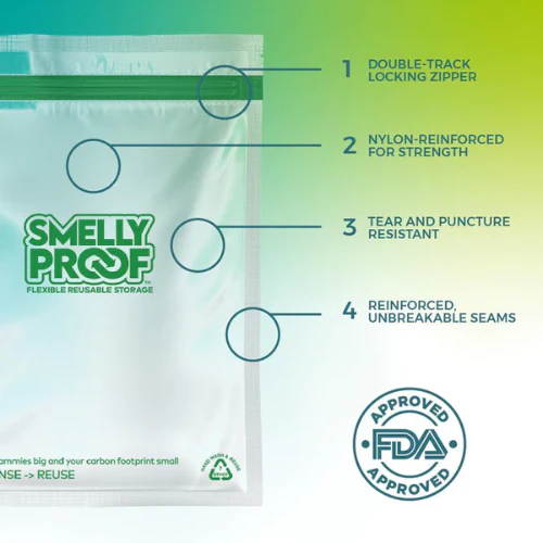 Clear Flat Reusable Bags by Smelly Proof - Image 7