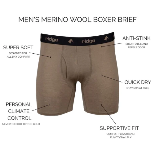 Men's Ridge Boxer Briefs by Ridge Merino - Image 3