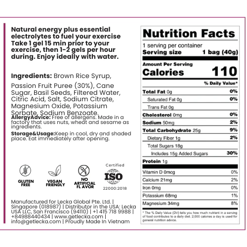 Passion Fruit Energy Gels by Lecka - Image 11