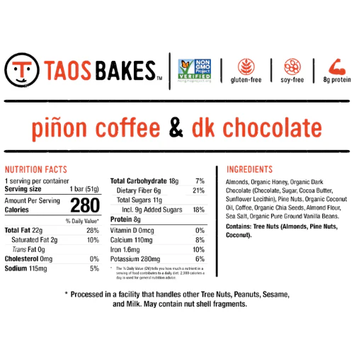 Piñon Coffee & Dark Chocolate Bars by Taos Bakes - Image 4