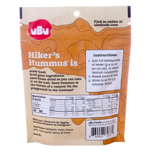 Roasted Garlic Hiker's Hummus by uBu Foods - Image 2