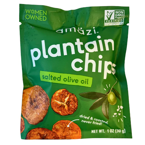 Salted Olive Oil Plantain Chips by Amäzi Foods - Image 2
