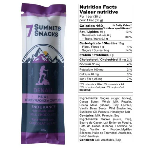 The Denali PB&J Chocolate Endurance Bar by 7 Summits Snacks - Image 6