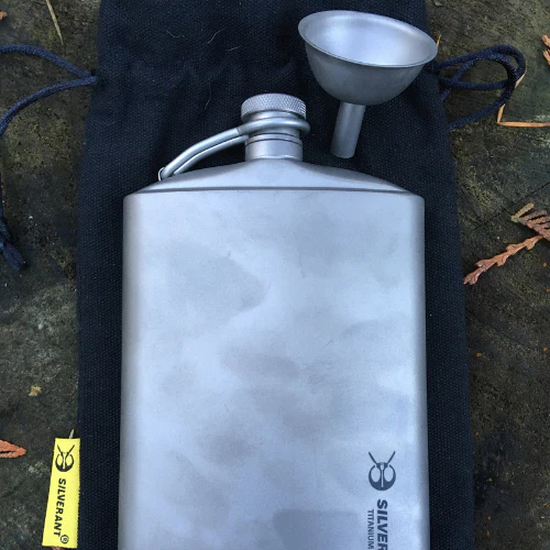 Titanium Hip Flask & Funnel - 220ml by SilverAnt - Image 10