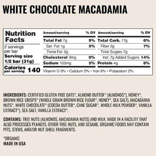 White Chocolate Macadamia Bars by Kate's Real Food - Image 2