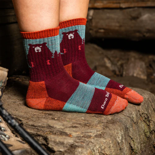 Women's Bear Town Micro Crew Lightweight Hiking Sock by Darn Tough - Image 7