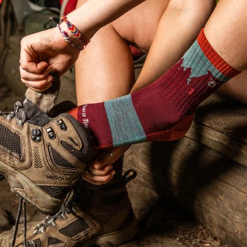 Women's Bear Town Micro Crew Lightweight Hiking Sock by Darn Tough - Image 8