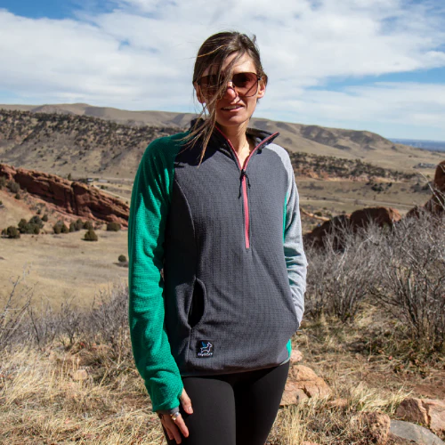 Women's Half Zip Fleece Ultralight Pullover by SkyGOAT - Image 4