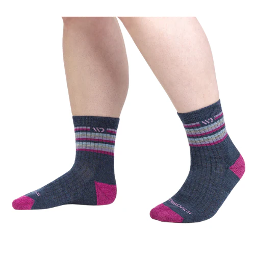 Women's Multi Stripe Cushioned Micro Crew Socks by WIDE OPEN Socks - Image 6
