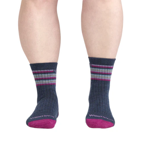 Women's Multi Stripe Cushioned Micro Crew Socks by WIDE OPEN Socks - Image 7
