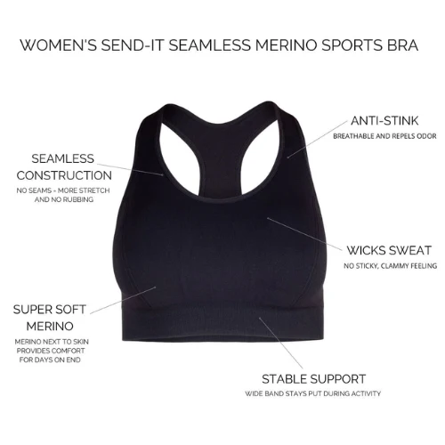 Women's Send-it Seamless Sports Bra by Ridge Merino - Image 6